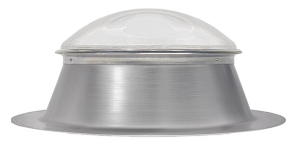 Natural Light commercial tubular skylight flat roof dome and flashing